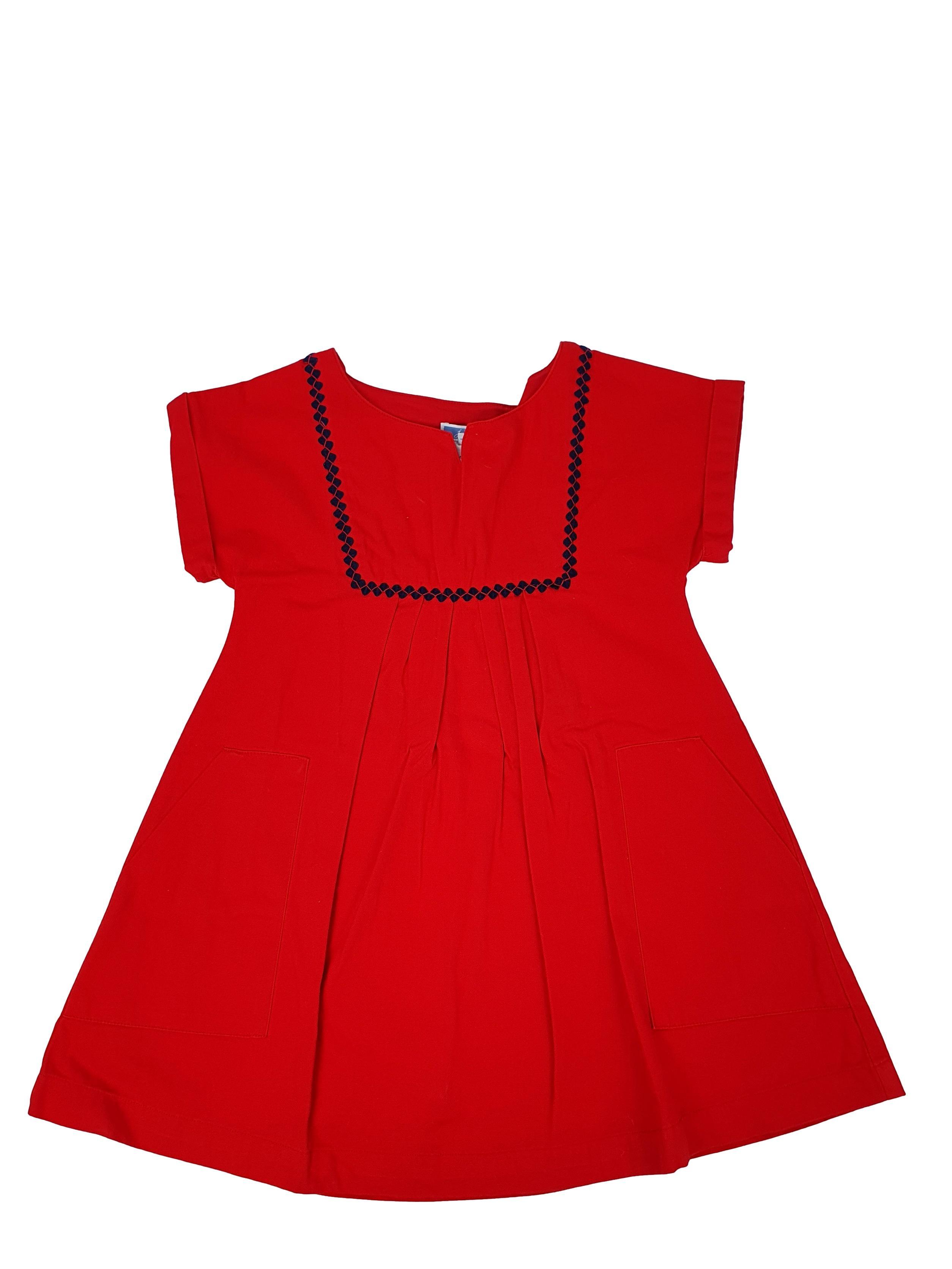 JACADI robe rouge fille 5ans FAMILY AFFAIRE