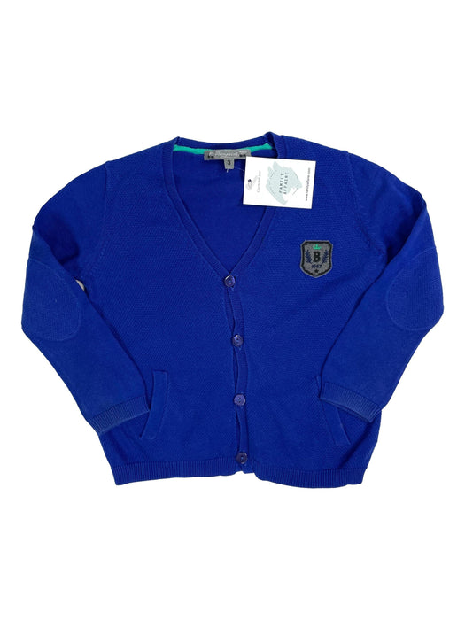 BONPOINT 3 ans Gilet  bleu ecusson