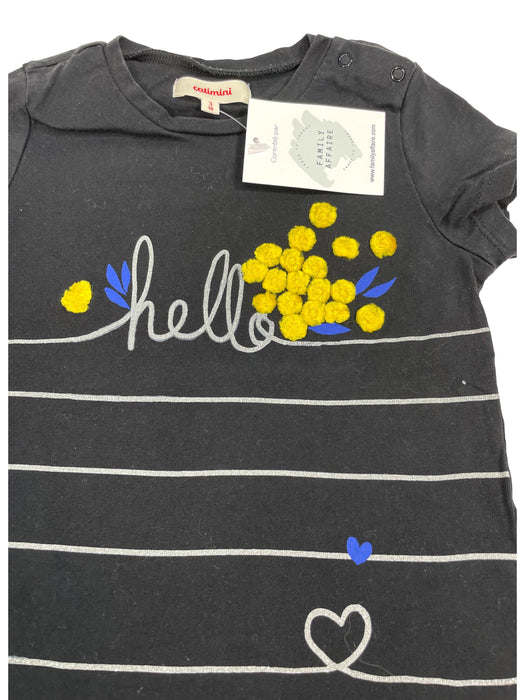 CATIMINI 3 ans tee shirt noir Hello