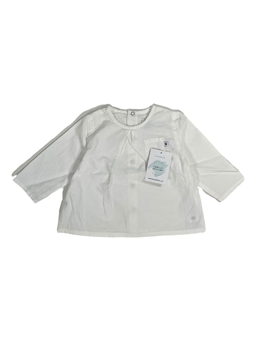 PETIT BATEAU 12 mois blouse blanche