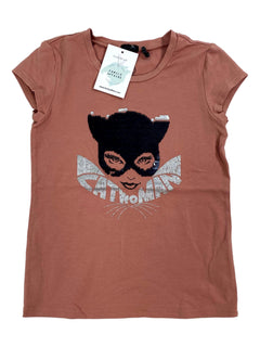 IKKS 8 ans T-shirt rose catwoman