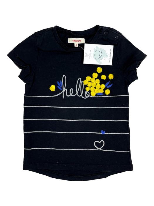 CATIMINI 3 ans tee shirt noir Hello