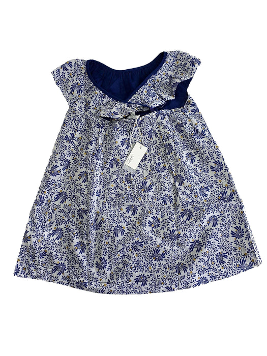 LISON OUTLET Robe bleu fleurs 4 ans