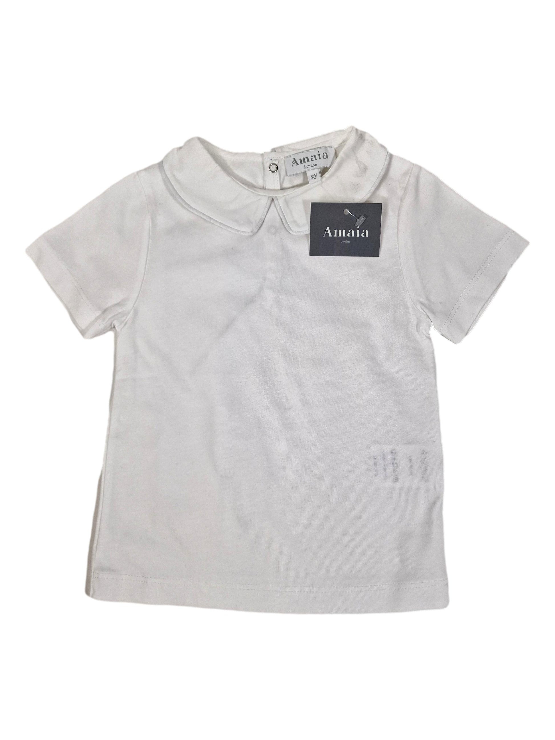 AMAIA outlet tee shirt col blanc 2 ans, 3 ans