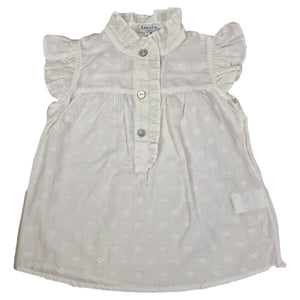 AMAIA outlet 3 et 4 ans blouse plumetis sans manches