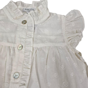 AMAIA outlet 3 et 4 ans blouse plumetis sans manches