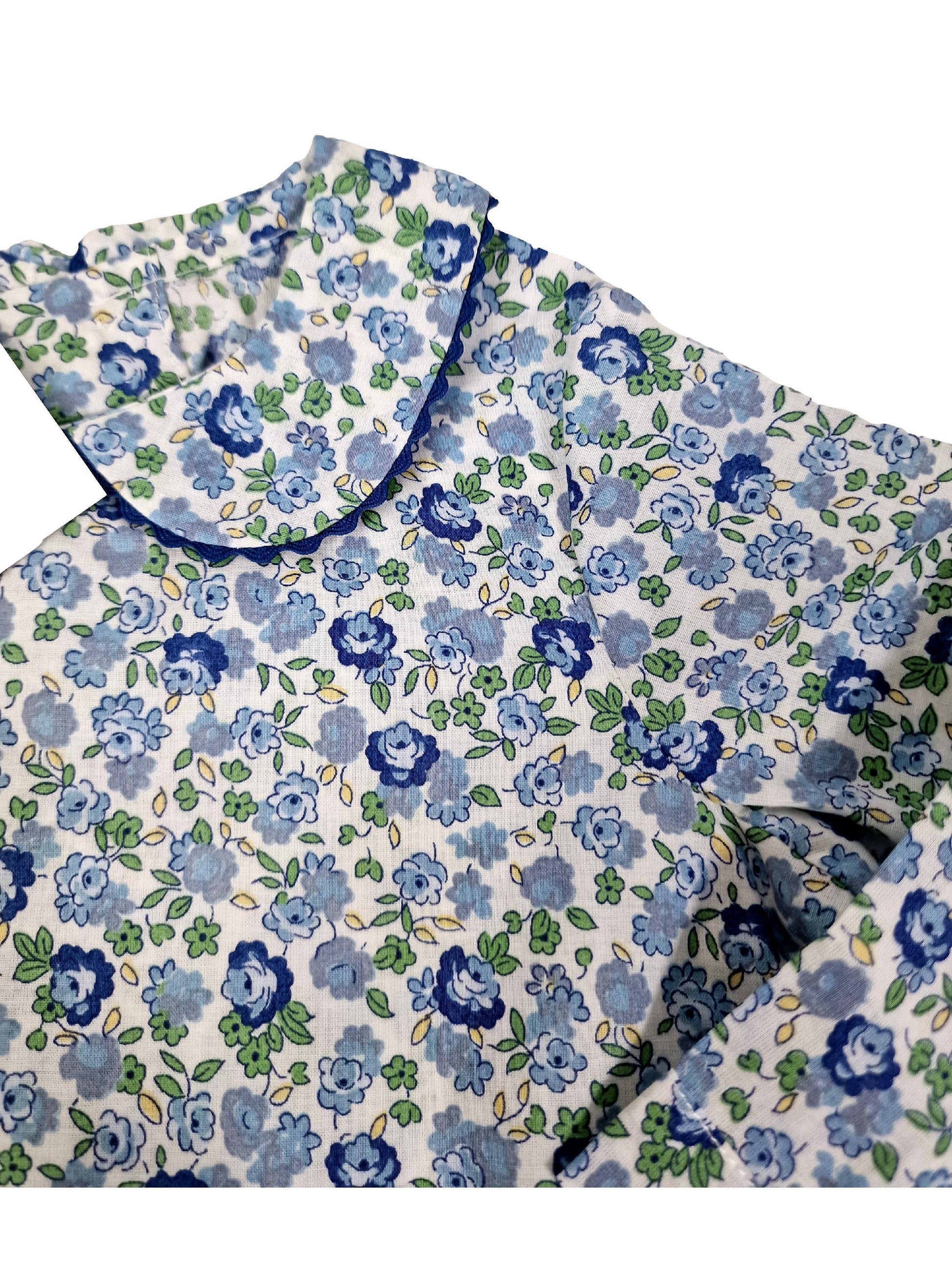 AMAIA outlet 6m, 4 ans blouse fleurs bleu