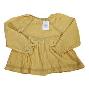 BONTON 8 ans blouse gaze jaune