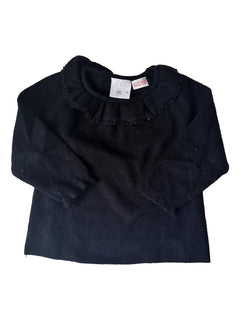 ZARA pull colerette noir 6/9m