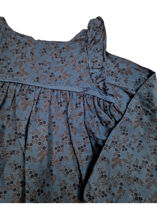 BONTON blouse bleu fleurs 8 ans