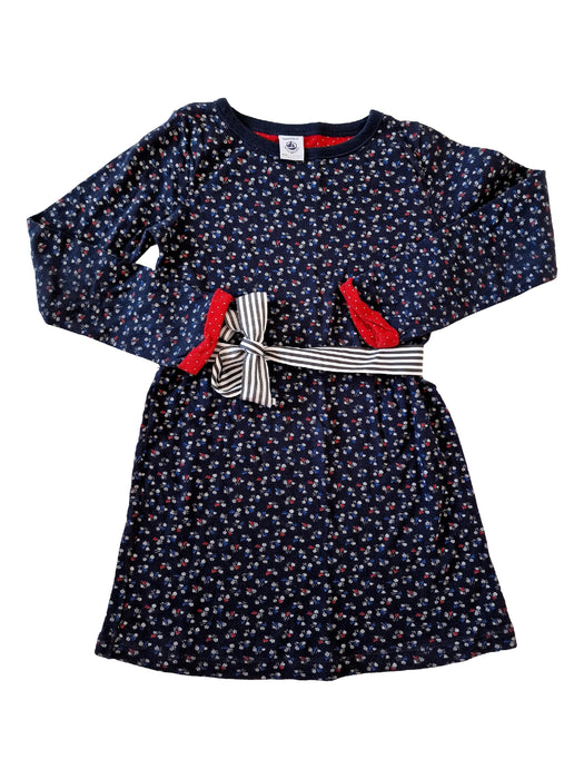 PETIT BATEAU robe jersey marine 6 ans