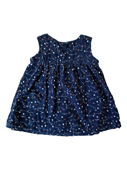 BONTON robe velours bleu 18m