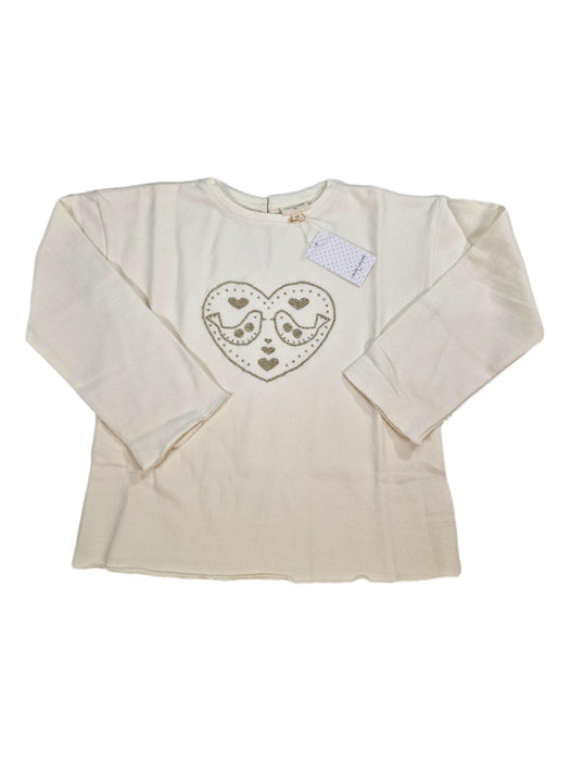 LOUIS LOUISE OUTLET 4 ans sweat ecru et or