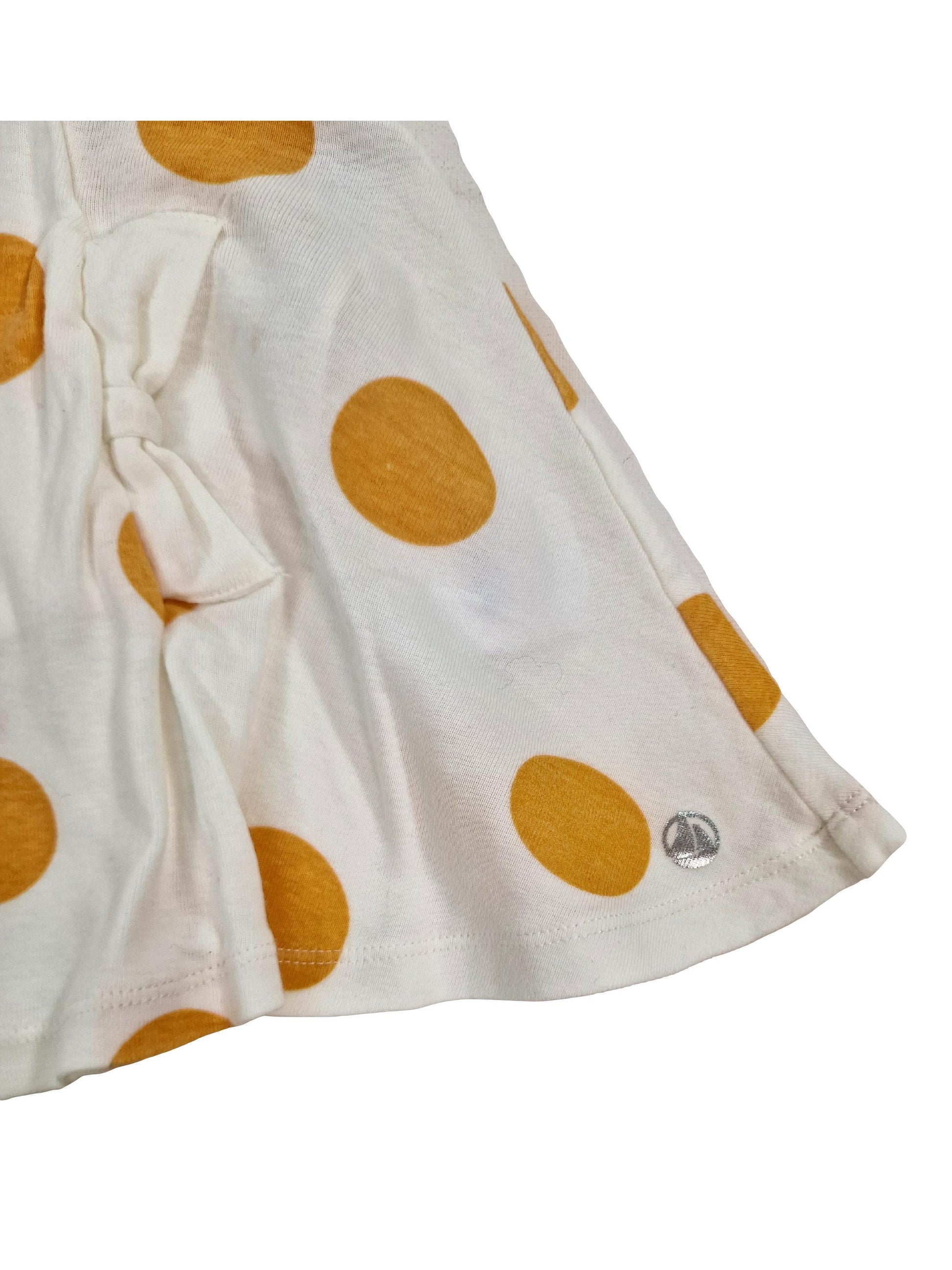 PETIT BATEAU 6 ans jupe pois jaune