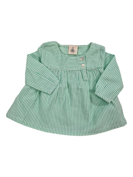 LILILOTTE outlet 3/6m blouse verte rayé