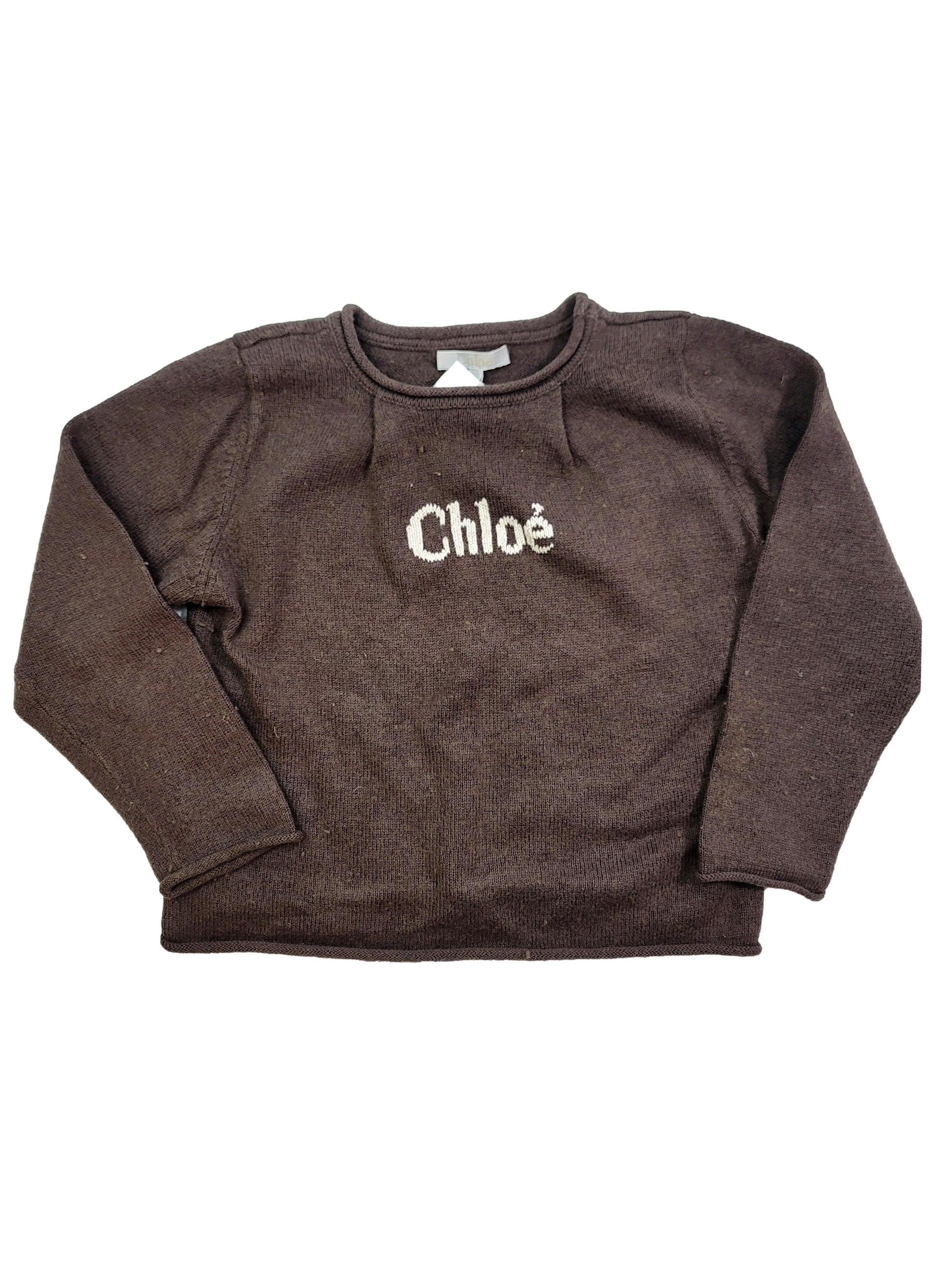 CHLOÉ 6 ans pullover marron