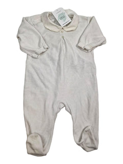 CYRILLUS pyjama velours blanc 12m