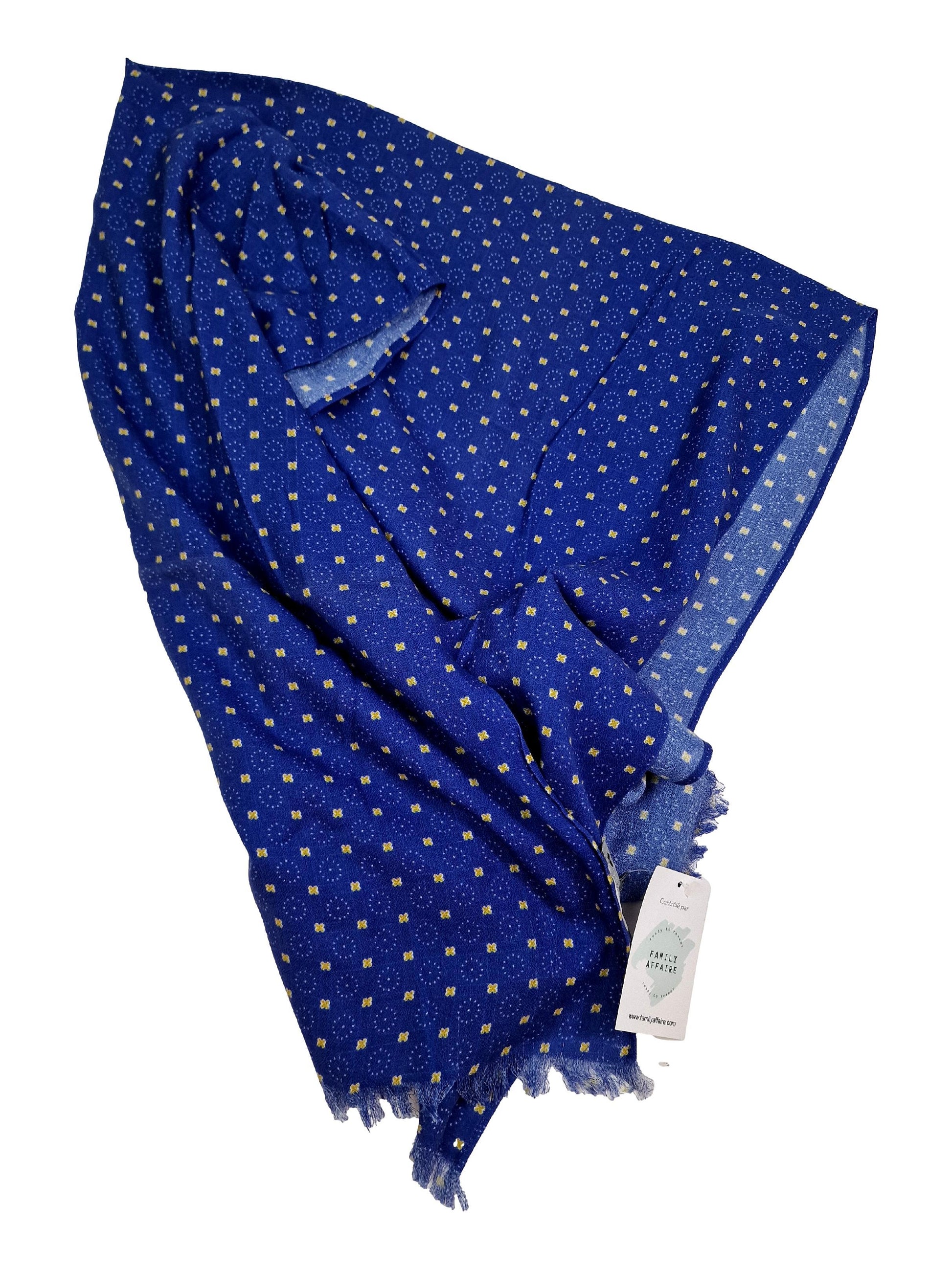 BONPOINT foulard bleu et jaune