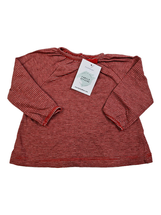 BOUTCHOU 12m tee shirt rayé rouge gris