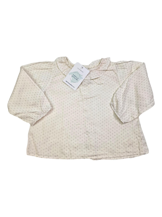 NUMAE 18m blouse écru pois argent