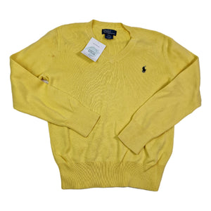 RALPH LAUREN 8 ans pull jaune defaut