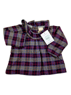 LILILOTTE outlet 6/9m blouse tartan proto