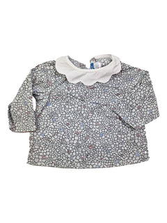 JACADI 6m  blouse liberty grise