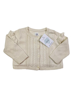 GAP 6/12m gilet crème ajouré