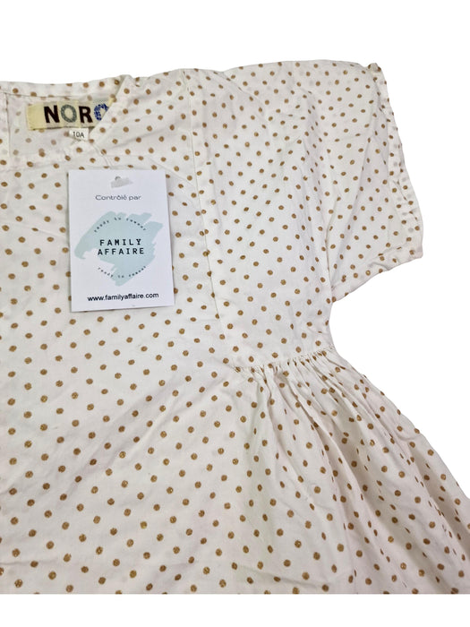 NORO 10 ans blouse pois or