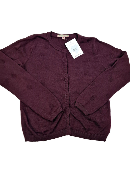 BONPOINT 10 ans gilet aubergine