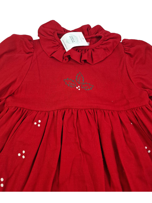 JACADI 8 ans robe rouge brodée