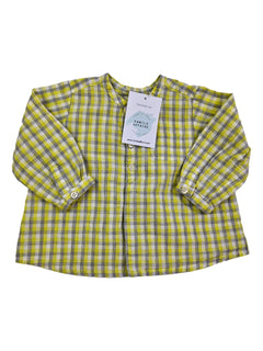 BONPOINT 6m chemise jaune et grise