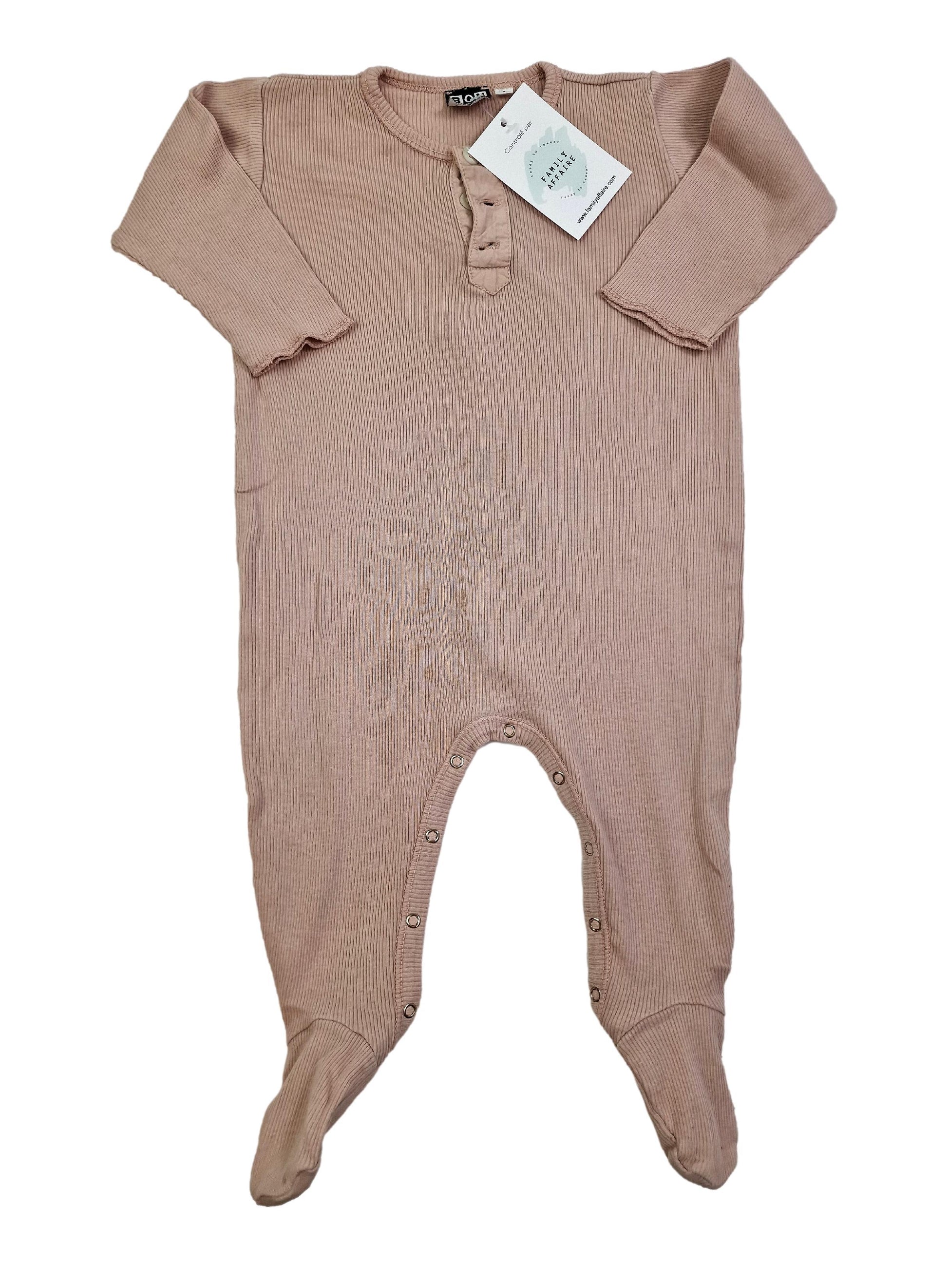 BONTON 6m pyjama rose côtelé