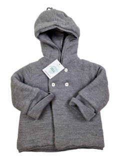 JACADI 12m manteau gris laine