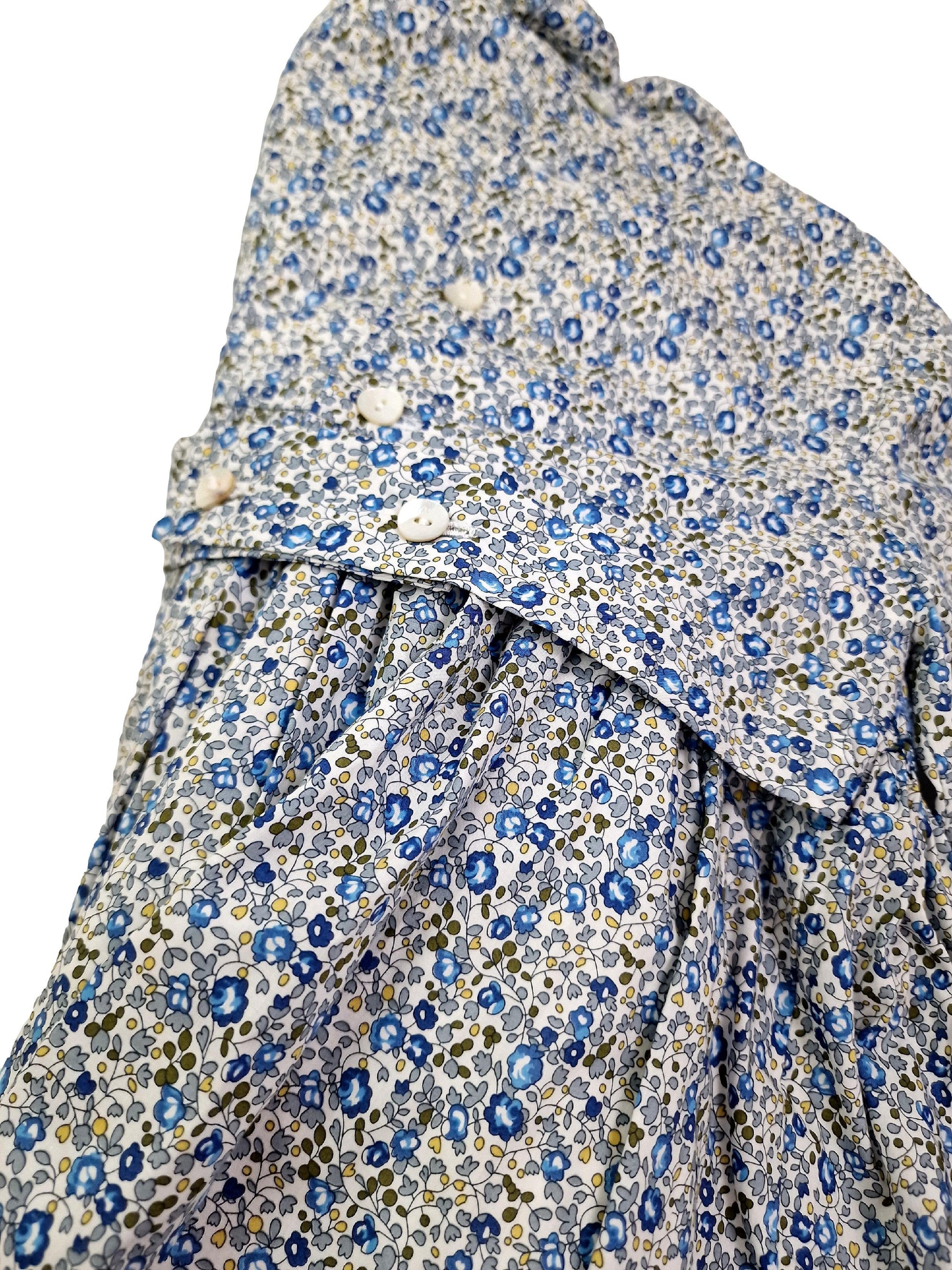 AMAIA 6 ans outlet robe smock liberty bleu