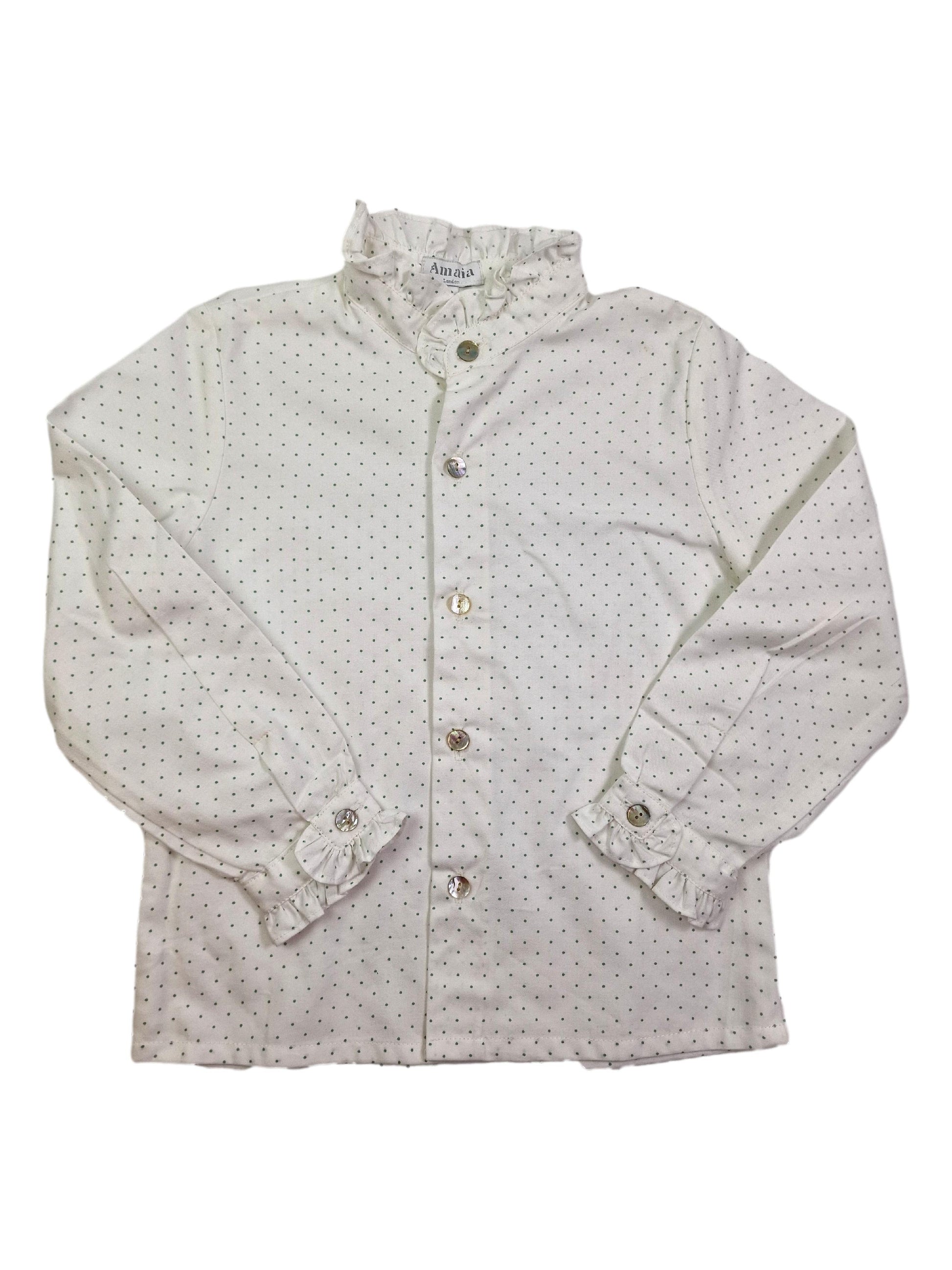 AMAIA outlet 6 ans blouse pois vert