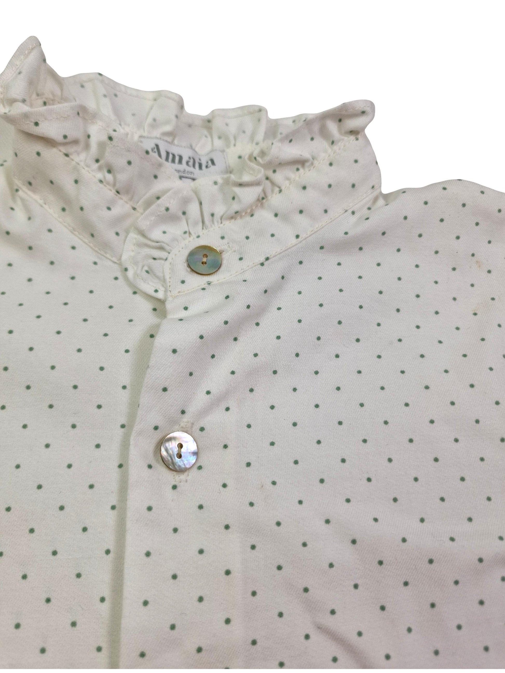 AMAIA outlet 6 ans blouse pois vert