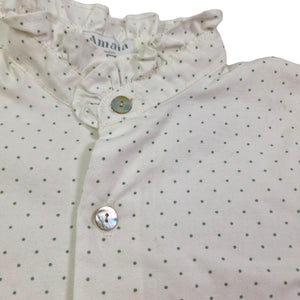 AMAIA outlet 6 ans blouse pois vert