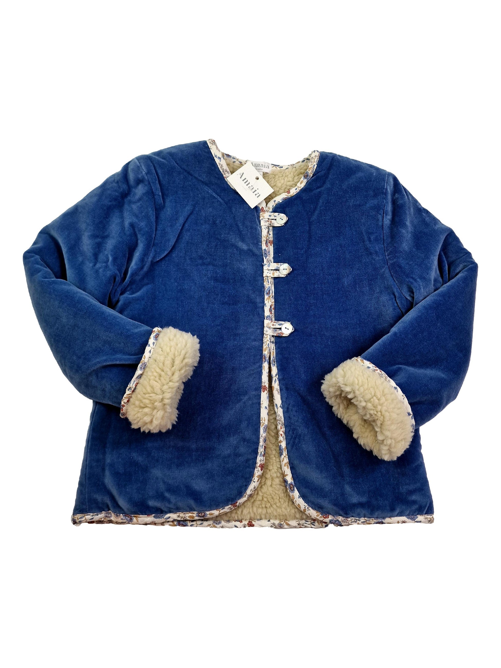 AMAIA outlet 10 ans veste velours et sherpa