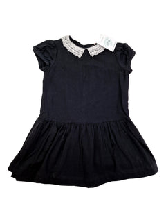 BONPOINT 6 ans robe noire col dentelle