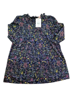 BONPOINT 6 ans robe noire fleurs