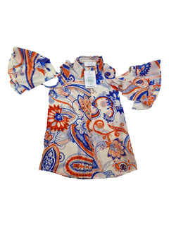 ROBERTO CAVALLI 7 ans blouse orange bleu