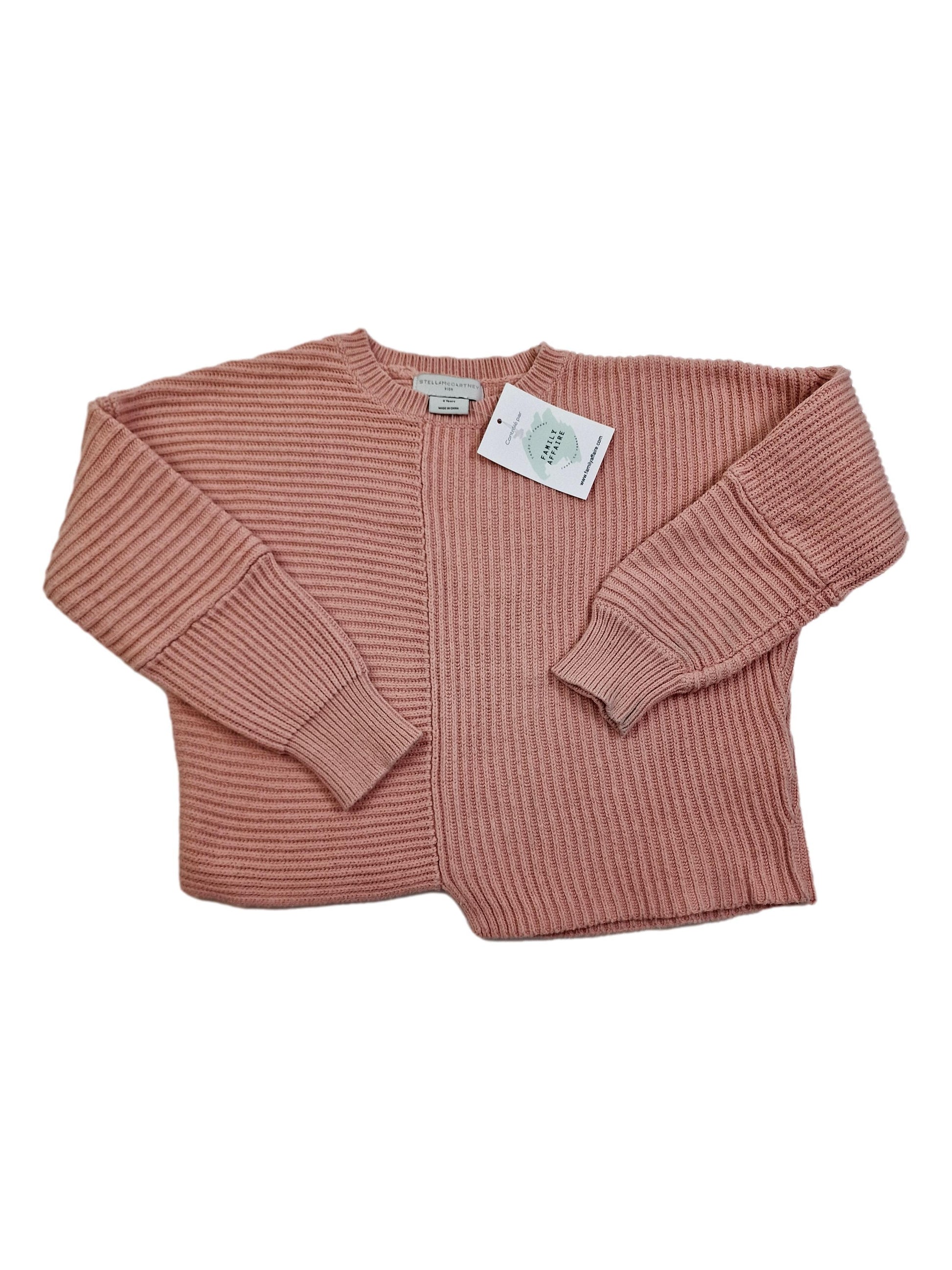 STELLA MC CARTNEY 6 ans pull rose asymétrique