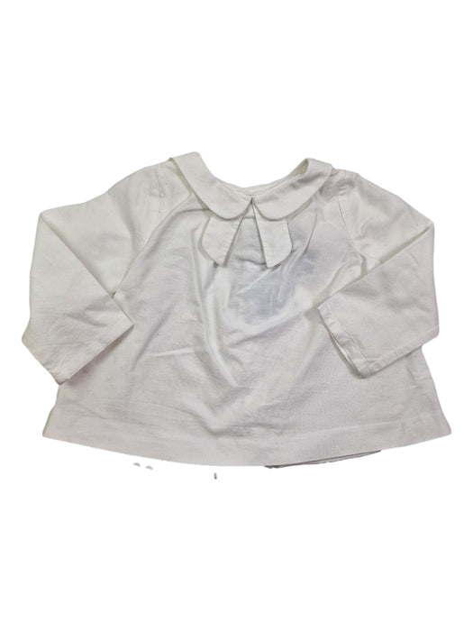 JACADI 12m blouse blanche noeud