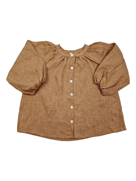 NILS 6 ans chemise lin caramel