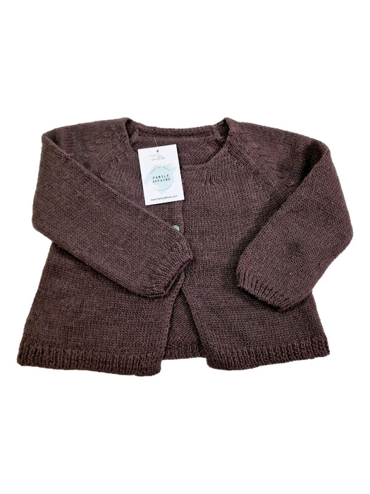 BONTON 4 ans gilet marron laine alpaca