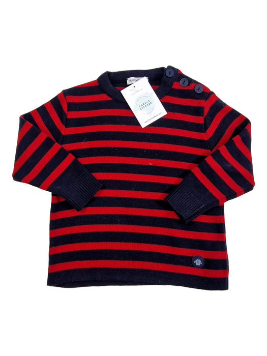 ARMOR KIDS 2 ans pull rayé rouge marine