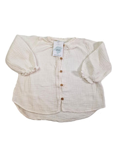 ZARA 3/4 ans blouse gaze de coton