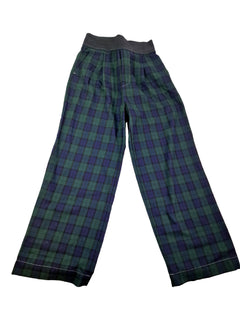 BELLEROSE 14 ans pantalon tartan vert bleu