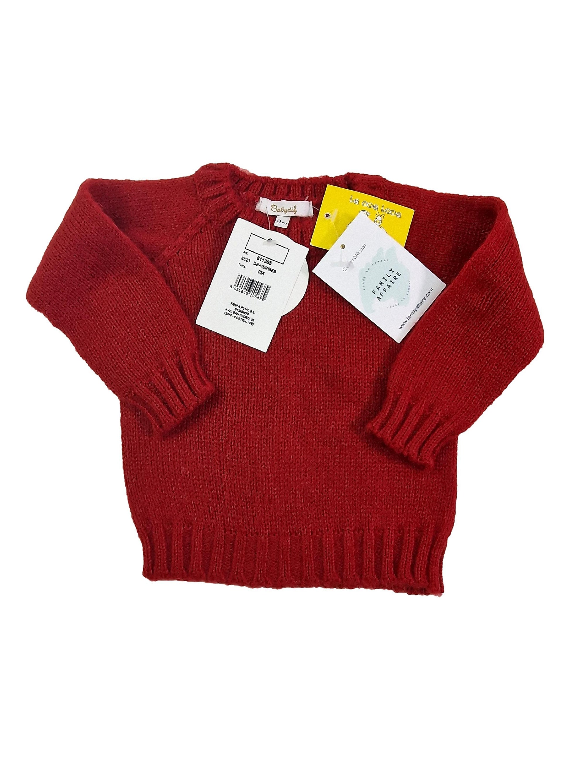 BABYDIF neuf pull rouge hermes